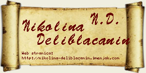 Nikolina Deliblaćanin vizit kartica